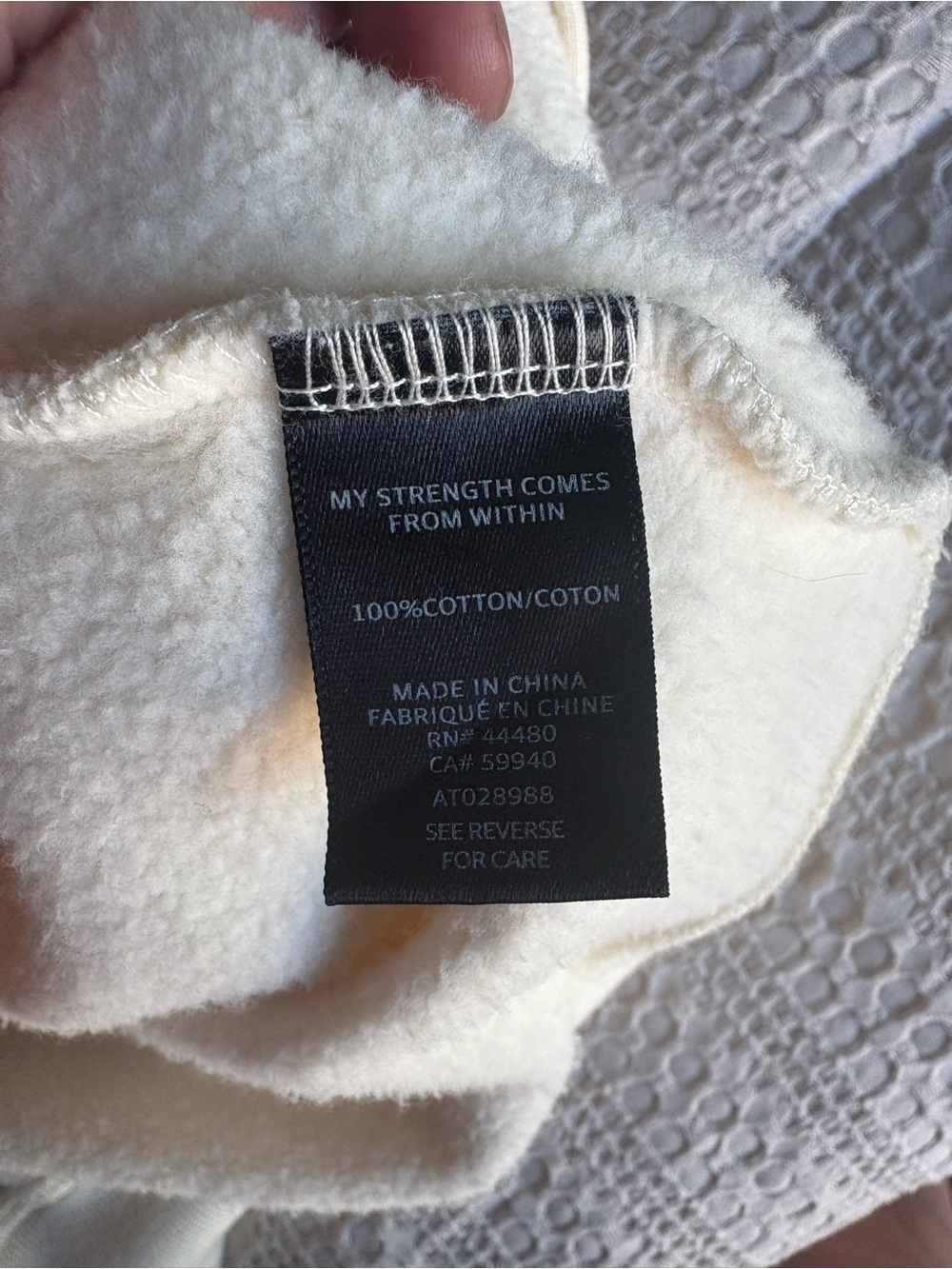 AFRM Cream Full-Zip Hooded Sweatshirt - Picture 6 of 7